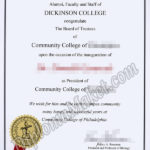 Create Your Own Dickinson College fake degree in 5 Days