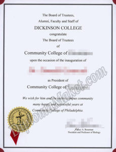 Create Your Own Dickinson College fake degree in 5 Days